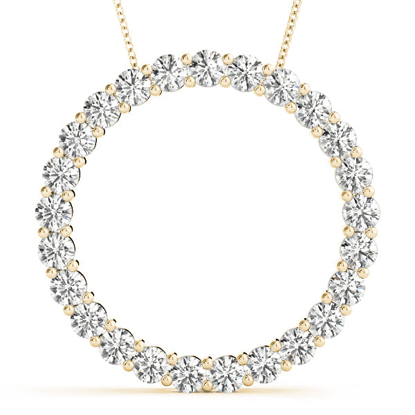 18K Yellow Gold 1 1/2 ct tw Fashion Diamond Pendant