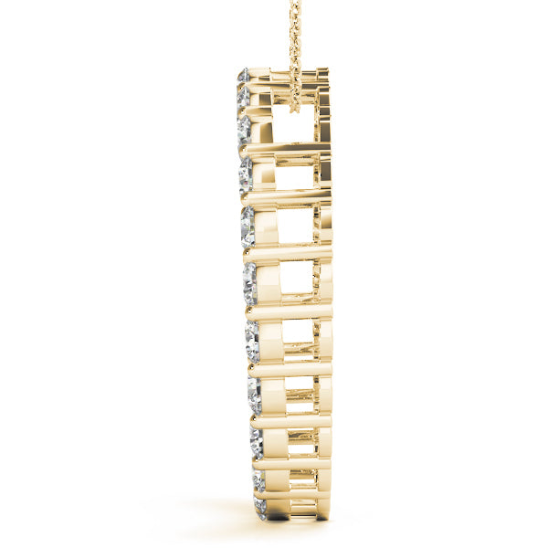 14K Yellow Gold 1 1/2 ct tw Fashion Diamond Pendant