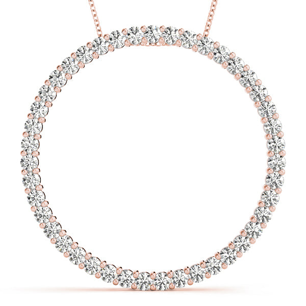 18K Rose Gold 1 ct tw Fashion Diamond Pendant