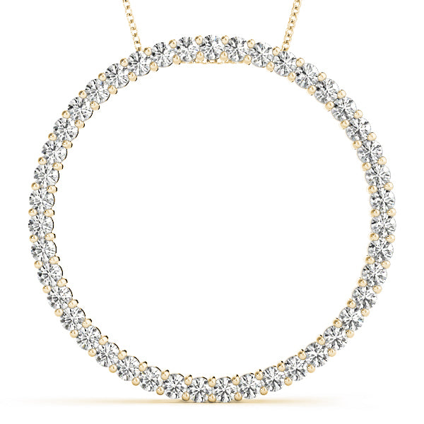 18K Yellow Gold 1 ct tw Fashion Diamond Pendant