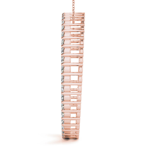 18K Rose Gold 1 ct tw Fashion Diamond Pendant