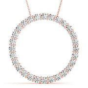 18K Rose Gold 1 ct tw Fashion Diamond Pendant