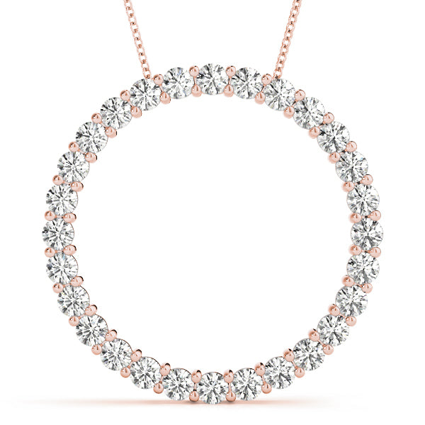 18K Rose Gold 1 ct tw Fashion Diamond Pendant
