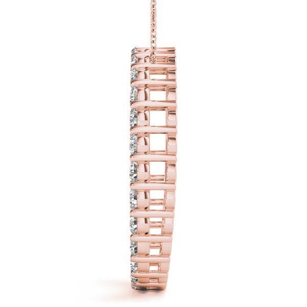 18K Rose Gold 1 ct tw Fashion Diamond Pendant