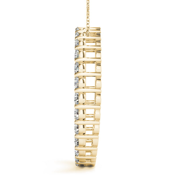 18K Yellow Gold 1 ct tw Fashion Diamond Pendant