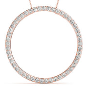 18K Rose Gold 1 ct tw Fashion Diamond Pendant