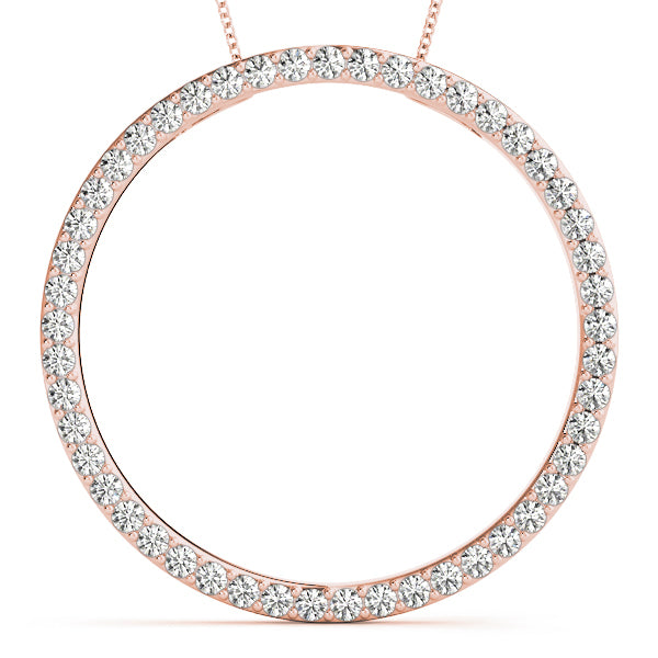 18K Rose Gold 1 ct tw Fashion Diamond Pendant