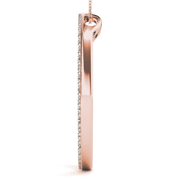 14K Rose Gold 1 ct tw Fashion Diamond Pendant