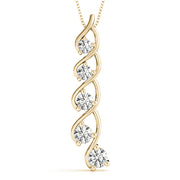 14K Yellow Gold 1 ct tw Fashion Diamond Pendant