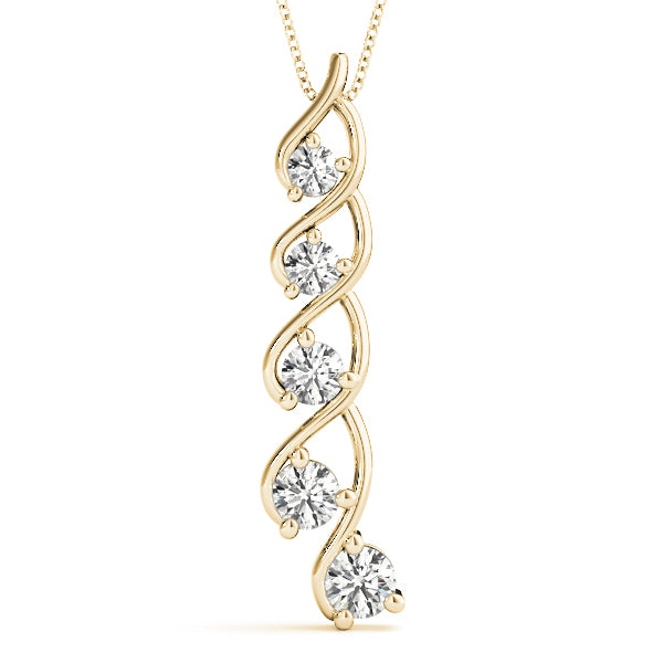 14K Yellow Gold 1 ct tw Fashion Diamond Pendant