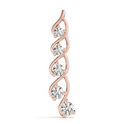 18K Rose Gold 1 ct tw Fashion Diamond Pendant