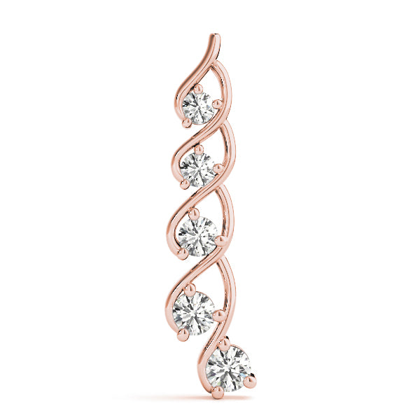 18K Rose Gold 1 ct tw Fashion Diamond Pendant