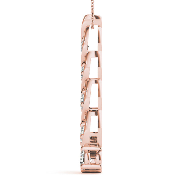 14K Rose Gold 1 ct tw Fashion Diamond Pendant