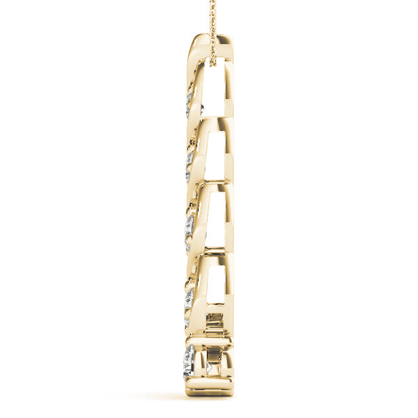 18K Yellow Gold 1 ct tw Fashion Diamond Pendant