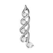 14K White Gold 1 ct tw Fashion Diamond Pendant