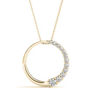 18K Yellow Gold 1 ct tw Fashion Diamond Pendant