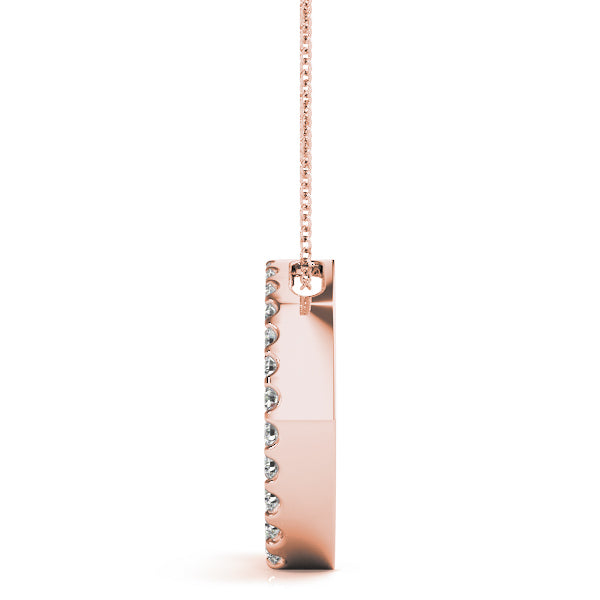 14K Rose Gold 1 ct tw Fashion Diamond Pendant