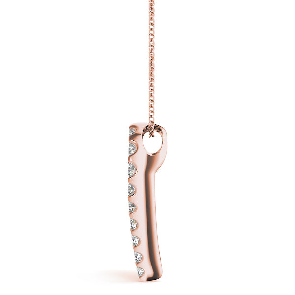 18K Rose Gold 1 ct tw Fashion Diamond Pendant