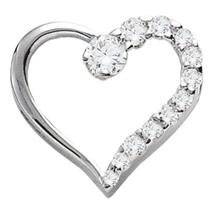 14K White Gold 1 ct tw Fashion Diamond Pendant