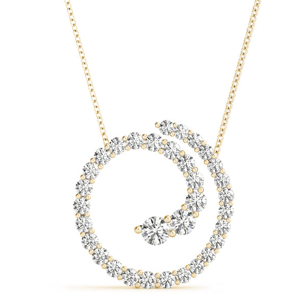 14K Yellow Gold 1 ct tw Fashion Diamond Pendant