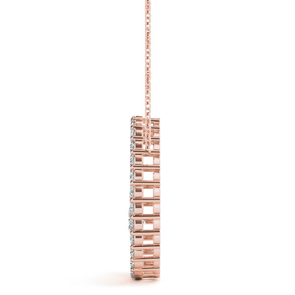 18K Rose Gold 1 ct tw Fashion Diamond Pendant