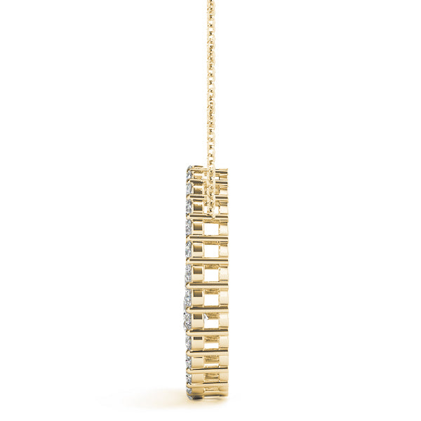18K Yellow Gold 1 ct tw Fashion Diamond Pendant