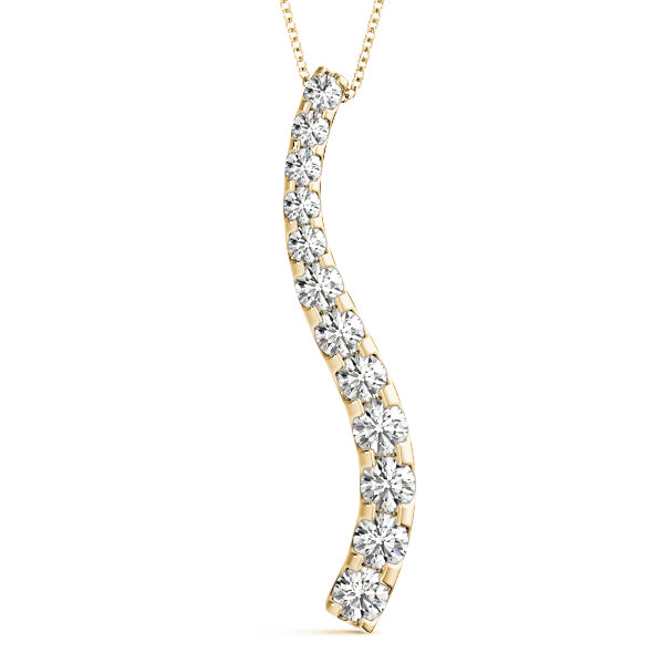 18K Yellow Gold 1 ct tw Fashion Diamond Pendant