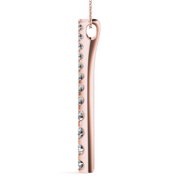 18K Rose Gold 1 ct tw Fashion Diamond Pendant
