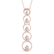 18K Rose Gold 1 ct tw Fashion Diamond Pendant
