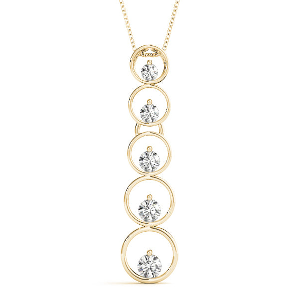 18K Yellow Gold 1 ct tw Fashion Diamond Pendant