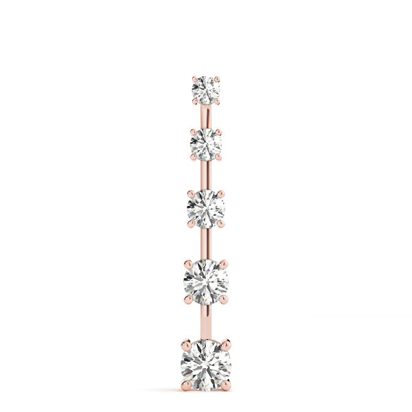 14K Rose Gold 1 ct tw Fashion Diamond Pendant