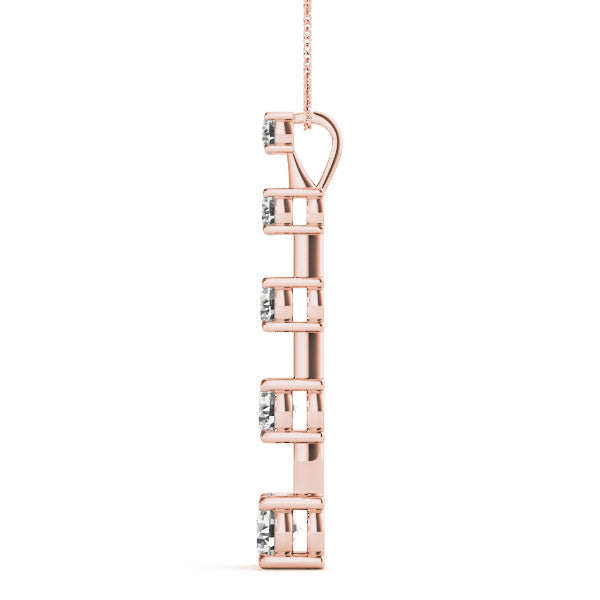 18K Rose Gold 1 ct tw Fashion Diamond Pendant