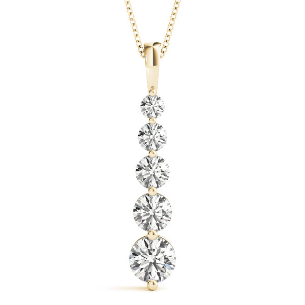 18K Yellow Gold 1 ct tw Fashion Diamond Pendant