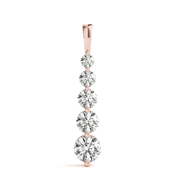 14K Rose Gold 1 ct tw Fashion Diamond Pendant