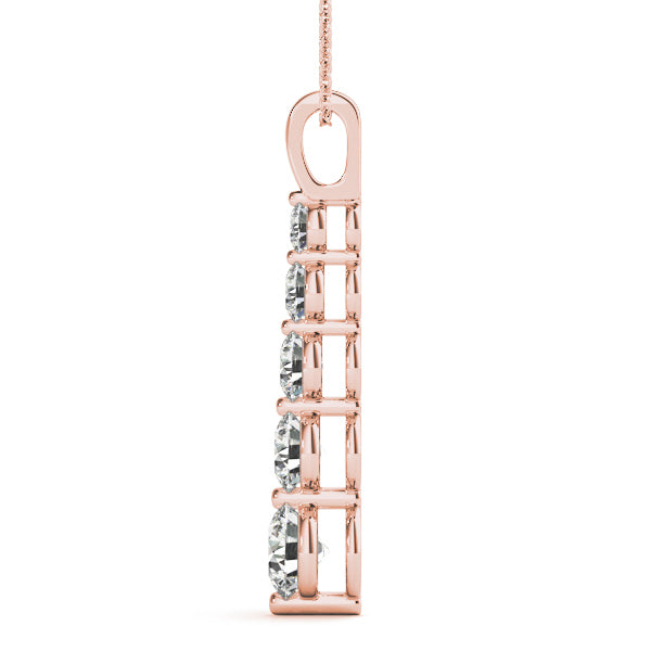 18K Rose Gold 1 ct tw Fashion Diamond Pendant
