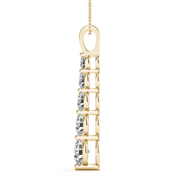 18K Yellow Gold 1 ct tw Fashion Diamond Pendant