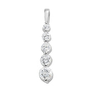14K White Gold 1 ct tw Fashion Diamond Pendant