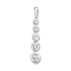 14K White Gold 1 ct tw Fashion Diamond Pendant