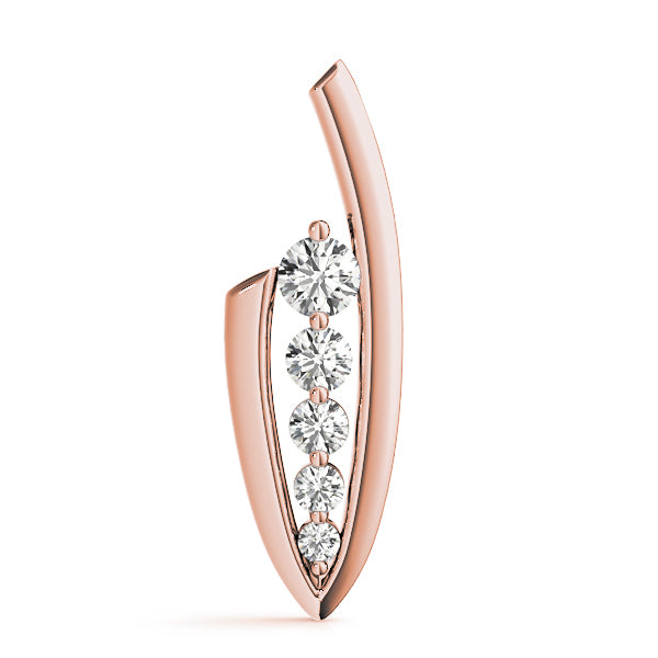 14K Rose Gold 1 ct tw Fashion Diamond Pendant
