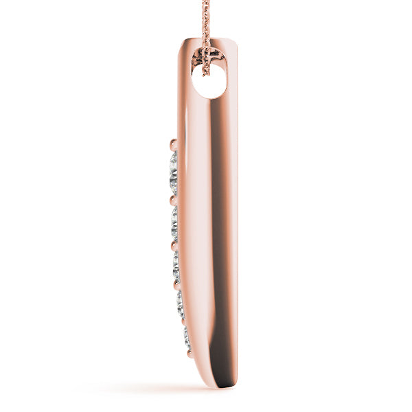 18K Rose Gold 1 ct tw Fashion Diamond Pendant