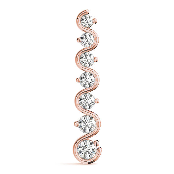 18K Rose Gold 1 ct tw Fashion Diamond Pendant