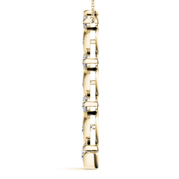 18K Yellow Gold 1 ct tw Fashion Diamond Pendant