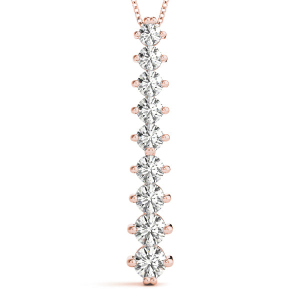 14K Rose Gold 1 ct tw Fashion Diamond Pendant