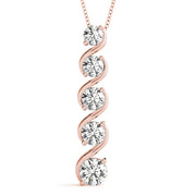 18K Rose Gold 7/8 ct tw Fashion Diamond Pendant