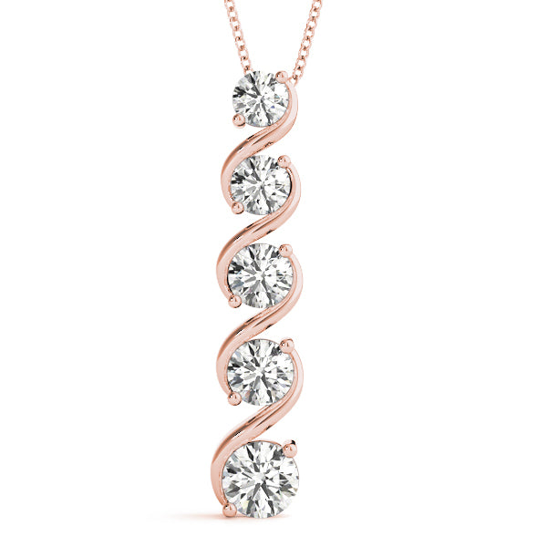 18K Rose Gold 7/8 ct tw Fashion Diamond Pendant