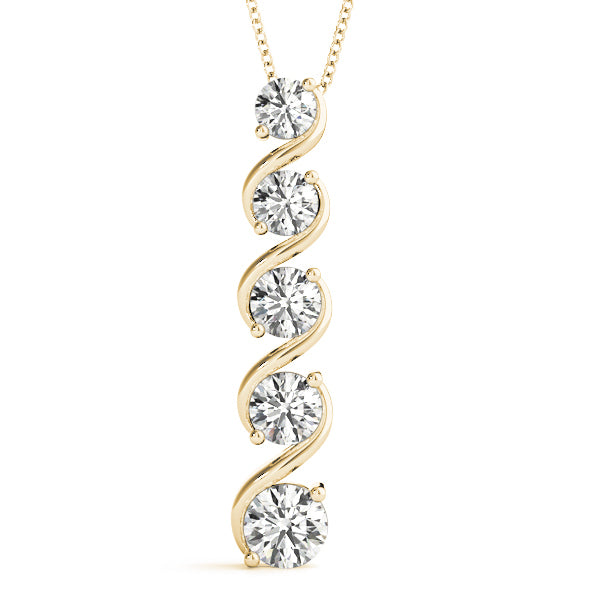 18K Yellow Gold 7/8 ct tw Fashion Diamond Pendant
