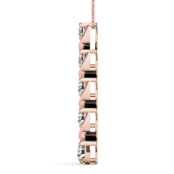 14K Rose Gold 7/8 ct tw Fashion Diamond Pendant