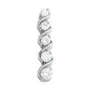 14K White Gold 7/8 ct tw Fashion Diamond Pendant