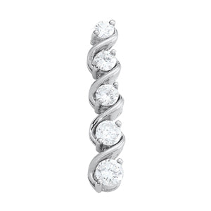 14K White Gold 7/8 ct tw Fashion Diamond Pendant