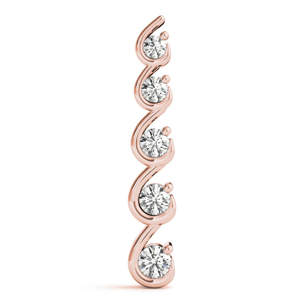 18K Rose Gold 1 ct tw Fashion Diamond Pendant